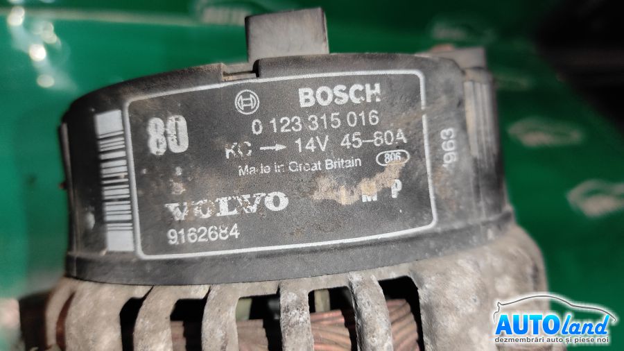 Alternator VOLVO S40 I (VS) 1995-2003 Cod 0123315016 