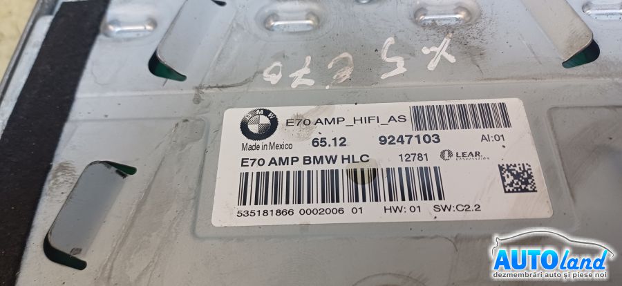Amplificator Audio BMW X5 (E70, facelift 2010) 2010-2013 Cod 9247103 