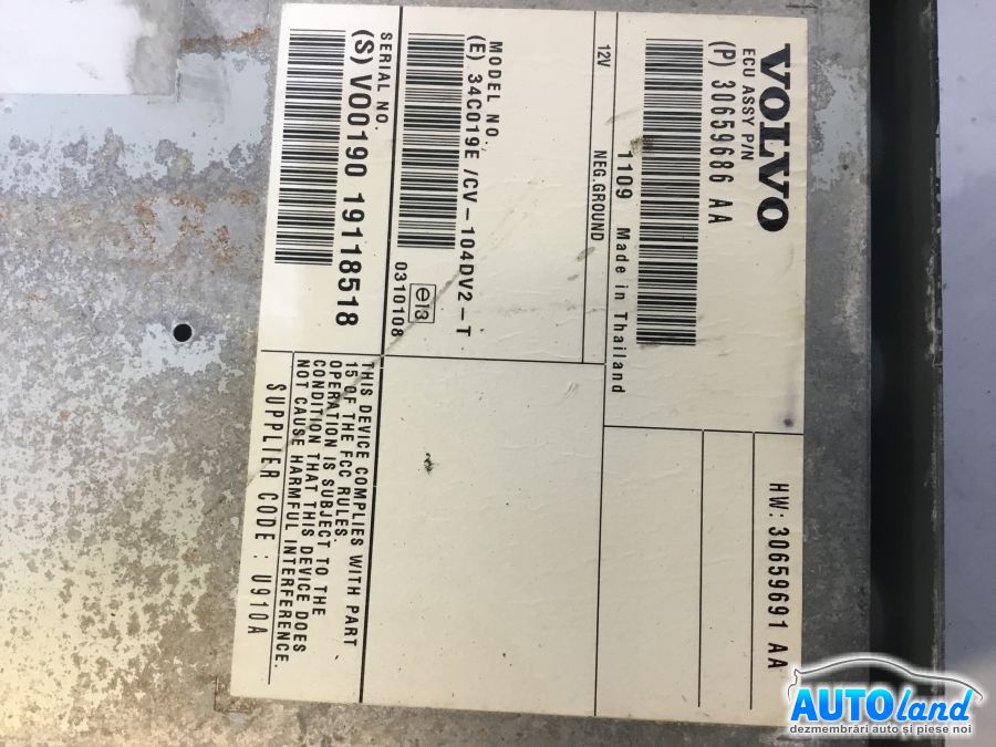 Amplificator Audio VOLVO XC60 2008-2025 Cod 30659686AA 