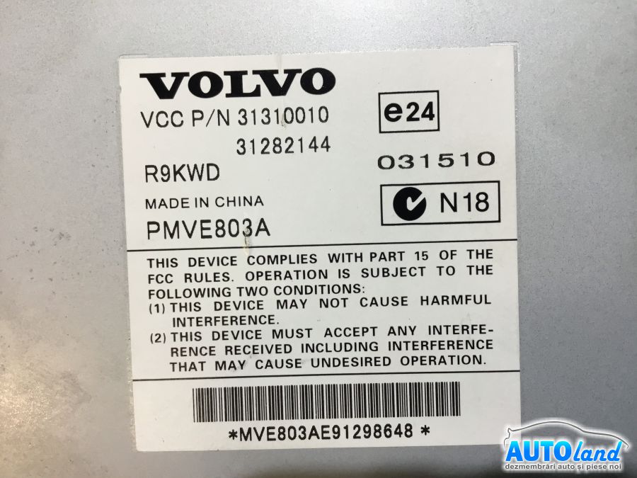Amplificator Audio VOLVO XC60 2008-2025 Cod 31310010 