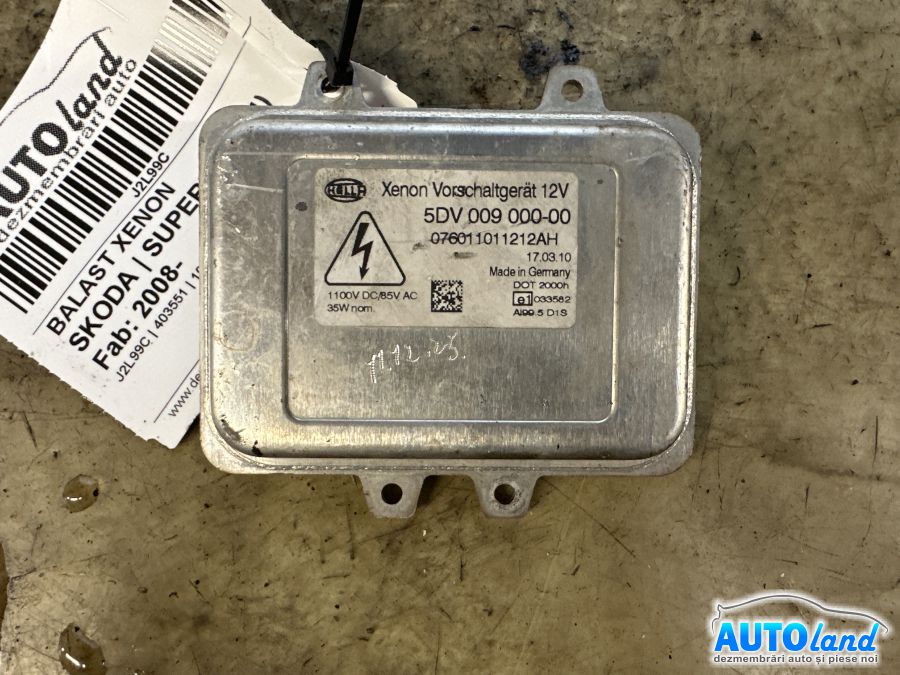 Balast Xenon SKODA SUPERB II (3T4) 2008-2026 Cod 5DV00900000 