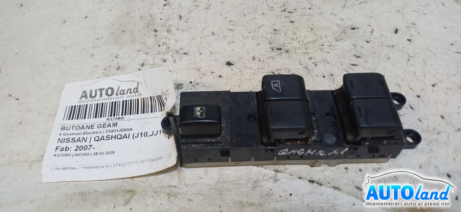 Butoane Geam NISSAN QASHQAI (J10,JJ10) 2007-2026 Cod 25401JD00A 