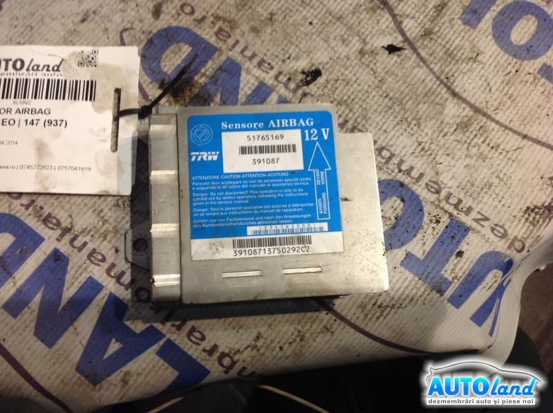 Calculator Airbag ALFA ROMEO 147 (937) 2001-2025 Cod 51765169 