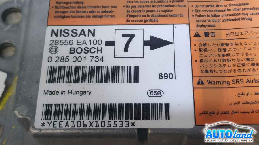 Calculator Airbag NISSAN NAVARA (D40) 2004-2025 Cod 0285001734 