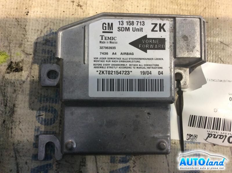 Calculator Airbag OPEL MERIVA 2003-2010 Cod 131158713 