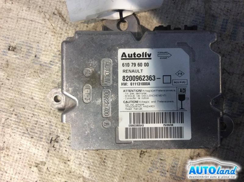 Calculator Airbag RENAULT CLIO III (BR0/1,CR0/1) 2005-2025 Cod 8200962363 