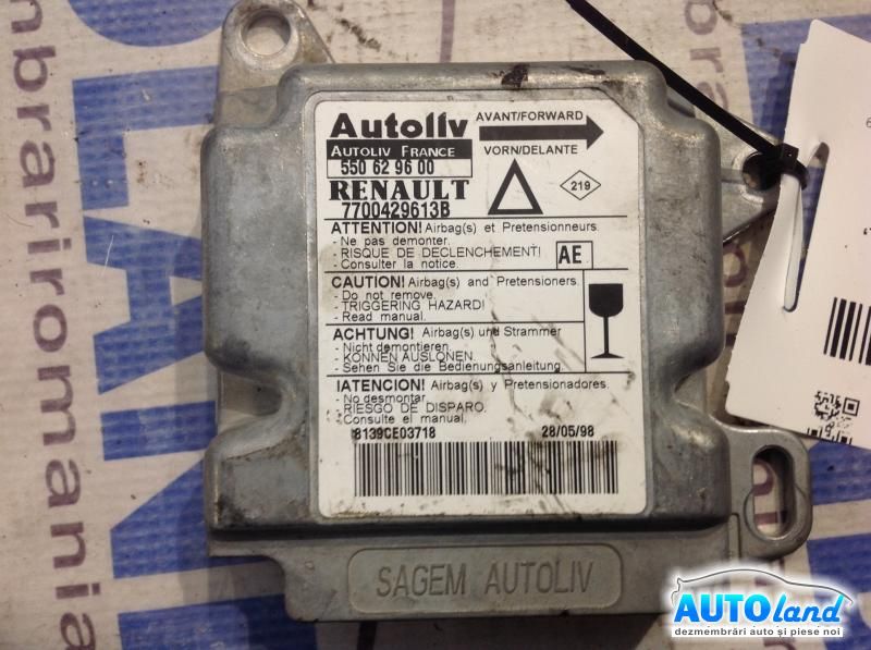 Calculator Airbag RENAULT LAGUNA I (B56_,556_) 1993-2001 Cod 7700429613B 