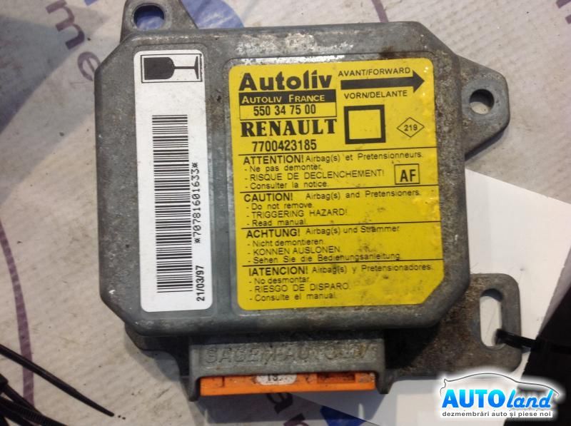 Calculator Airbag RENAULT MEGANE I (BA0/1_) 1996-2003 Cod 7700423185 