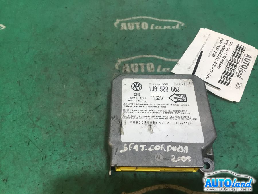 Calculator Airbag VOLKSWAGEN GOLF IV (1J1) 1997-2005 Cod 1J0909603 