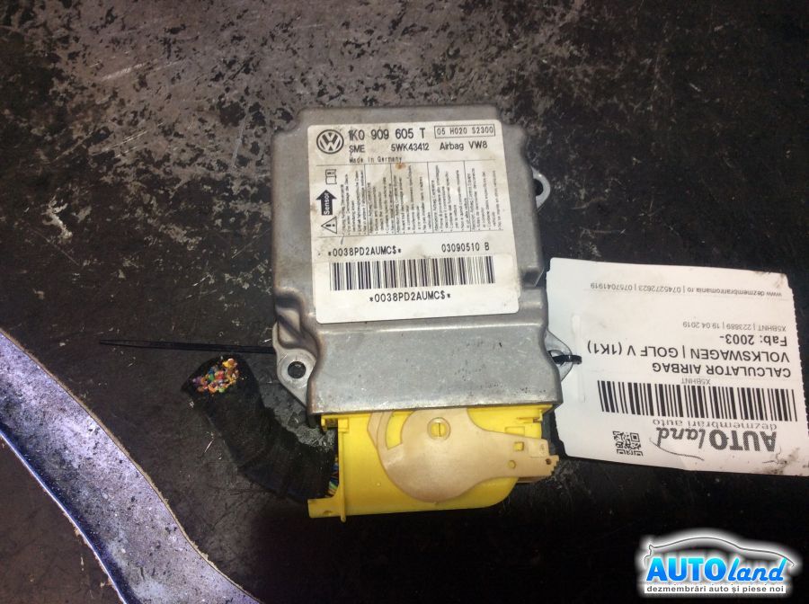 Calculator Airbag VOLKSWAGEN GOLF V (1K1) 2003-2025 Cod 1K0909605T 