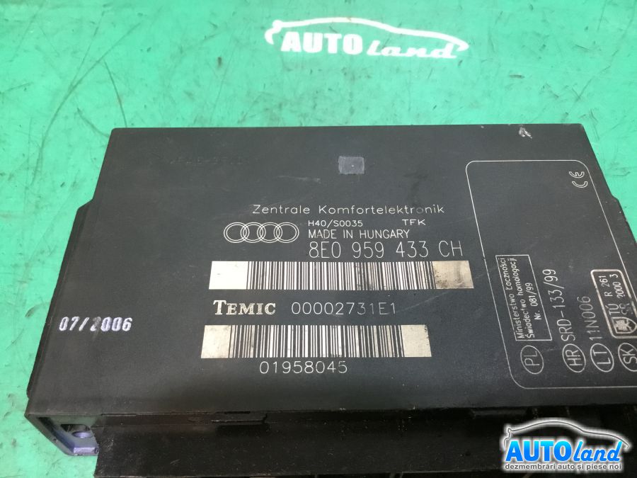 Calculator Confort AUDI A4 (8EC) 2004-2008 Cod 8E959433CH 