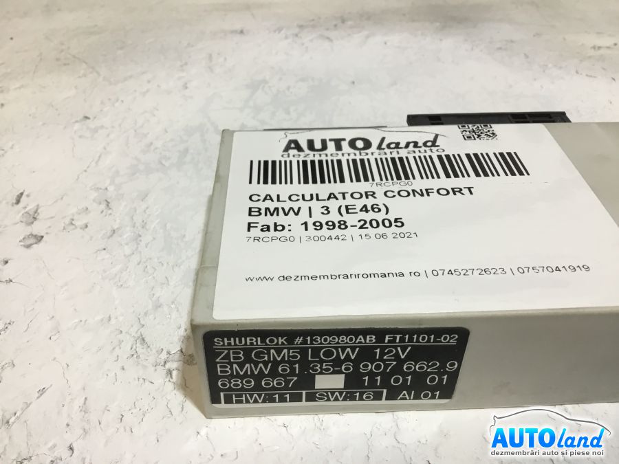 Calculator Confort BMW 3 (E46) 1998-2005 Cod 69076629 