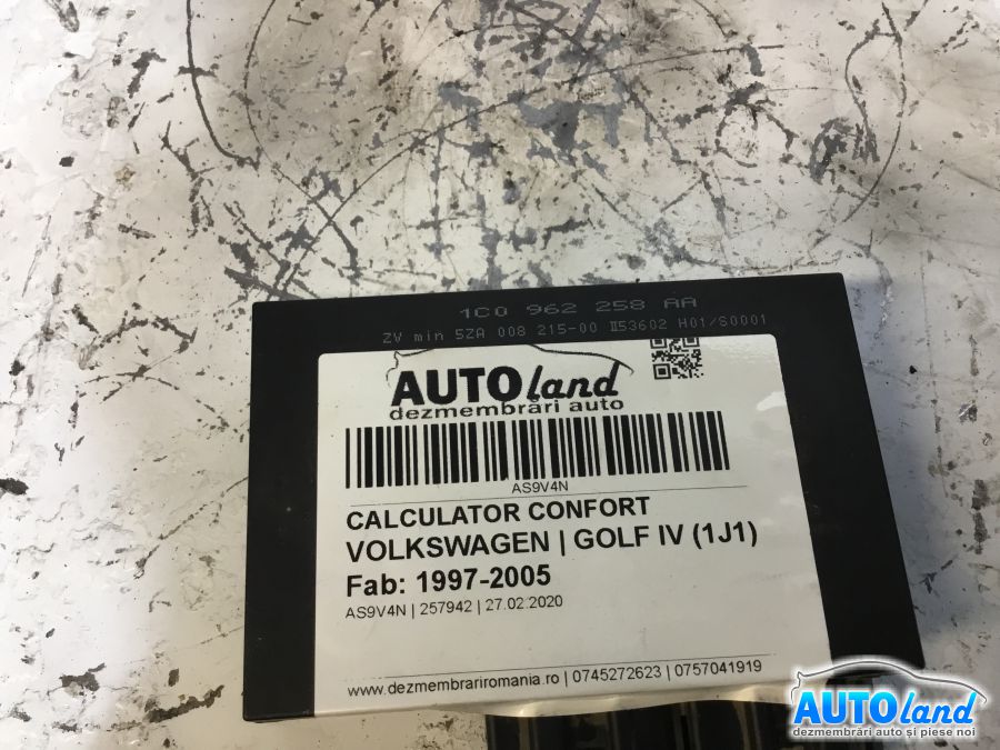 Calculator Confort VOLKSWAGEN GOLF IV (1J1) 1997-2005 Cod 1C0962258AA 