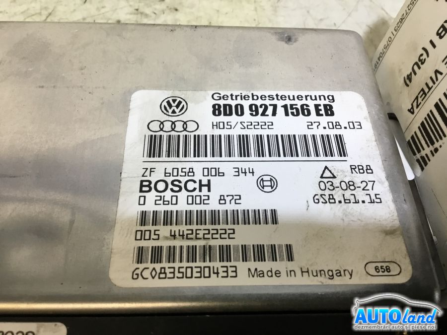 Calculator Cutie Viteza SKODA SUPERB I (3U4) 2002-2008 Cod 8D0927156EB 