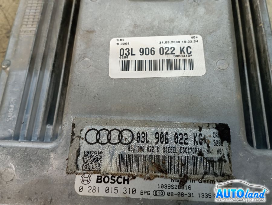 Calculator Ecu Motor AUDI A4 Avant (8K5) 2008-2026 Cod 03L906022KC 