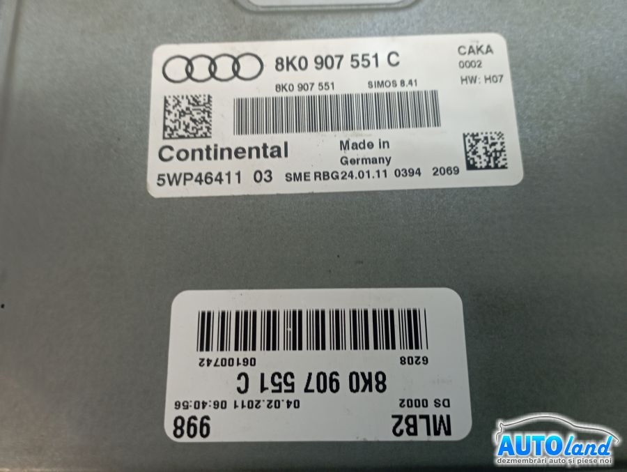 Calculator Ecu Motor AUDI A5 2007-2026 Cod 8K0907551C 