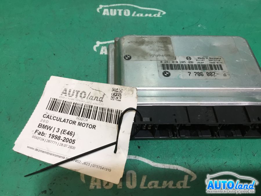 Calculator ECU Motor BMW 3 (E46) 1998-2005 Cod 0281010205 