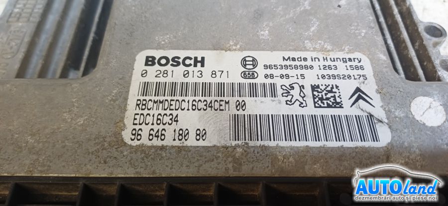 Calculator Ecu Motor CITROEN BERLINGO 2008-2026 Cod 9664618080 