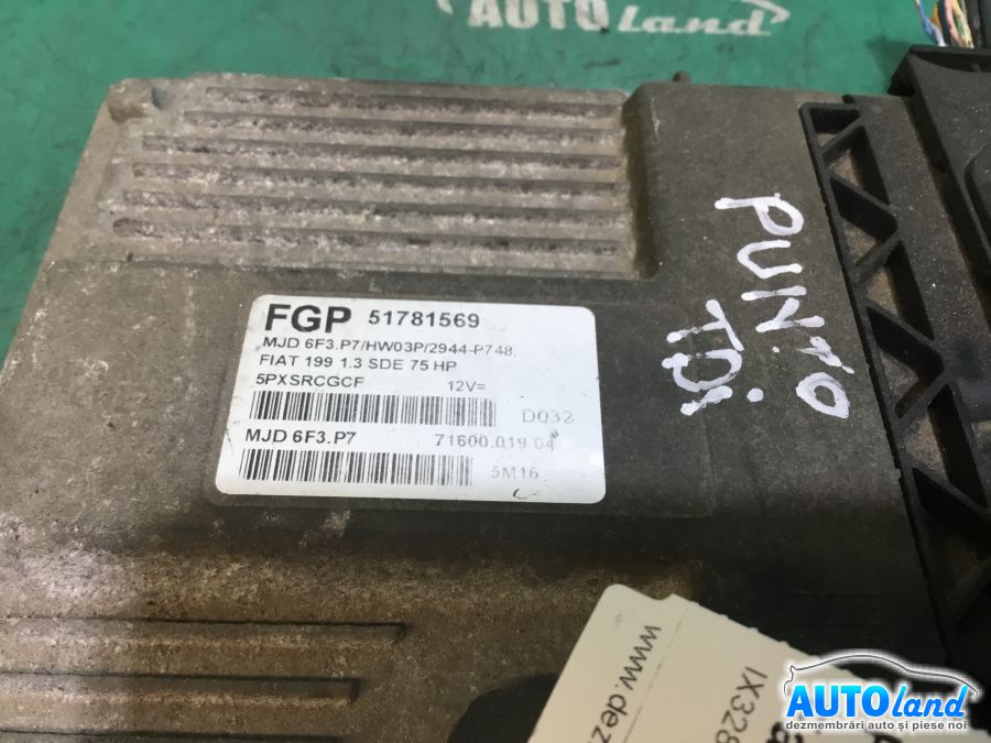 Calculator ECU Motor FIAT GRANDE PUNTO (199) 2005-2025 Cod 51781569 