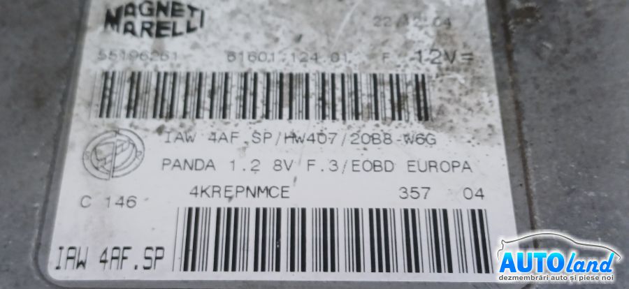 Calculator Ecu Motor FIAT PANDA (169) 2003-2025 Cod 55196261 