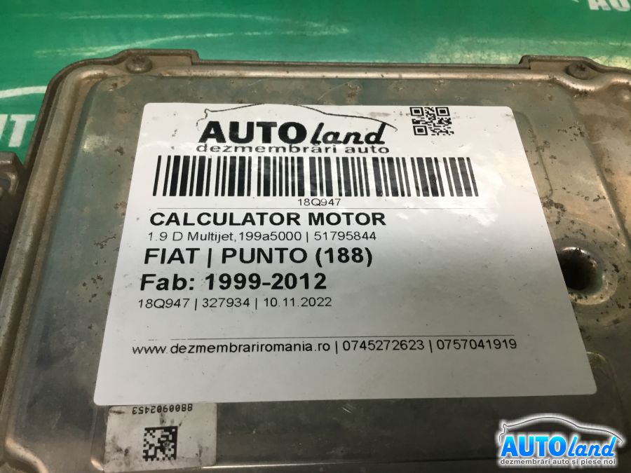 Calculator ECU Motor FIAT PUNTO (188) 1999-2012 Cod 51795844 