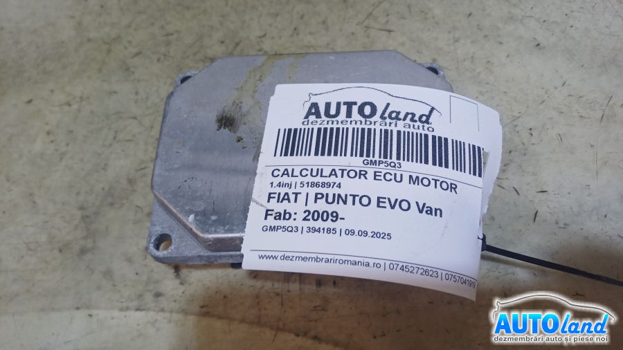 Calculator Ecu Motor FIAT PUNTO EVO Van 2009-2025 Cod 51868974 