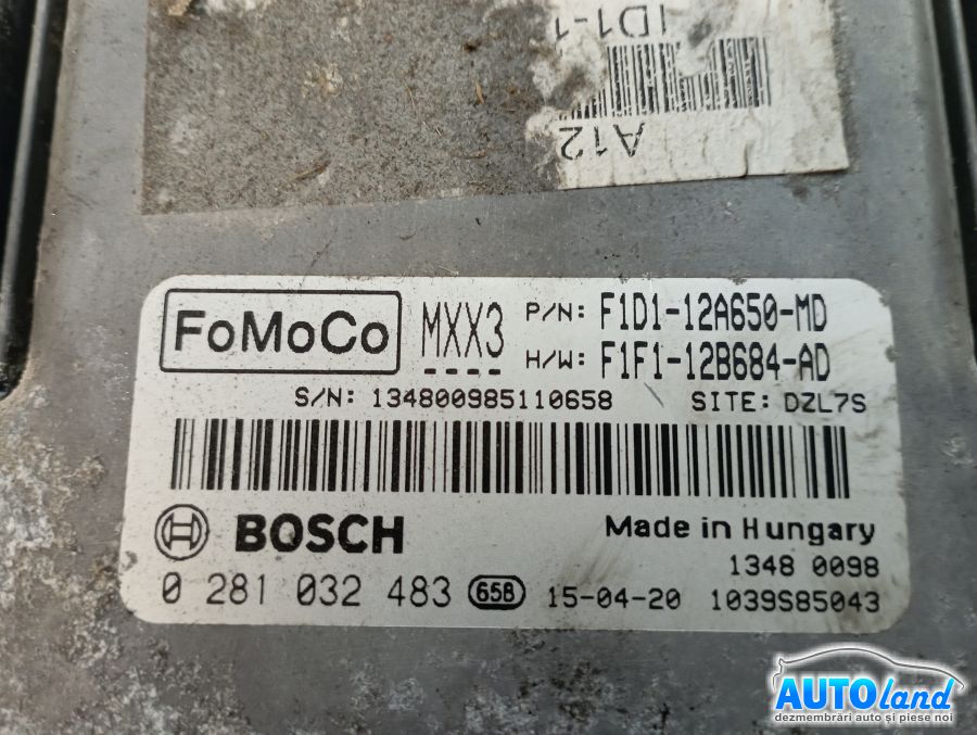 Calculator Ecu Motor FORD C-MAX II 2010-2026 Cod 0281032483 