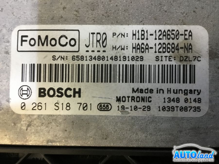 Calculator Ecu Motor FORD ECOSPORT II (FACELIFT 2017) 2017-2022 Cod 0261S18701 