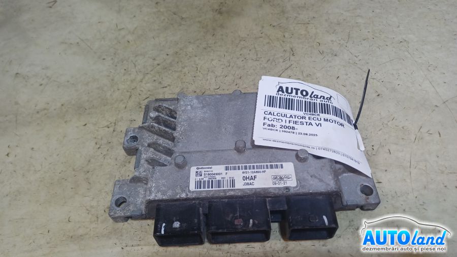 Calculator Ecu Motor FORD FIESTA VI 2008-2025 Cod 8V2112A650HF 