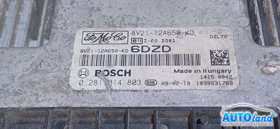 Calculator Ecu Motor FORD FIESTA VI 2008-2025 Cod 8V2112A650KD 