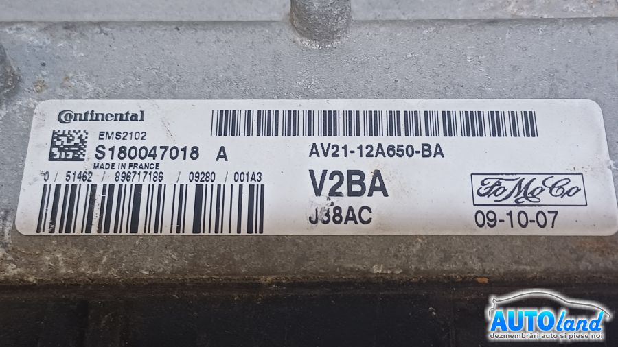 Calculator Ecu Motor FORD FIESTA VI 2008-2025 Cod AV2112A650BA 