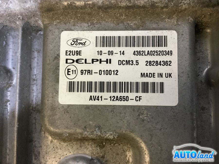 Calculator Ecu Motor FORD KUGA I 2008-2010 Cod AV4112A650CF 
