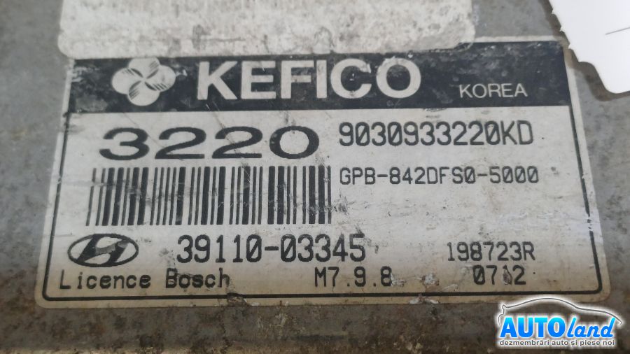 Calculator Ecu Motor HYUNDAI i20 (PB,PBT) 2008-2025 Cod 3911003345 