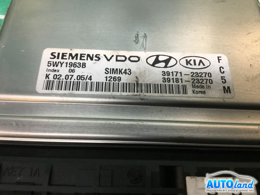 Calculator ECU Motor HYUNDAI TUCSON (JM) 2004-2025 Cod 3917123270 
