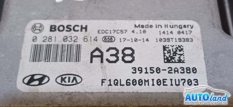 Calculator Ecu Motor KIA SPORTAGE (SL) 2010-2025 Cod 391502A380 