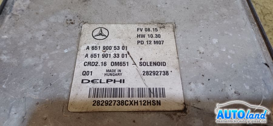 Calculator Ecu Motor MERCEDES-BENZ E-CLASS (W212) 2009-2026 Cod A6519005301 