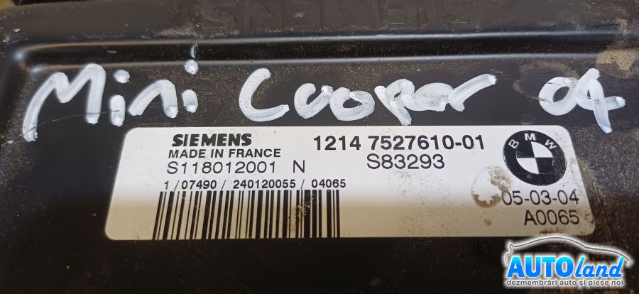 Calculator Ecu Motor MINI MINI (R50,R53) 2001-2025 Cod 7540912 