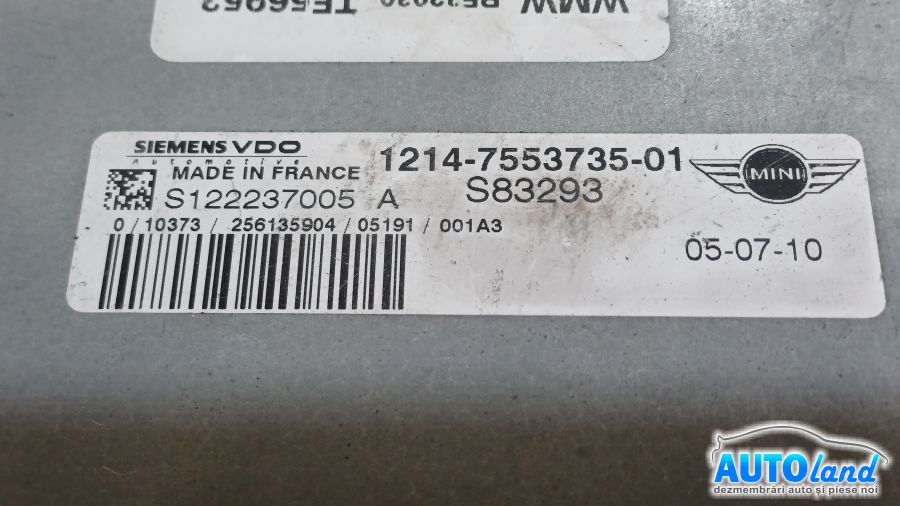 Calculator Ecu Motor MINI MINI (R50,R53) 2001-2025 Cod 7553735 