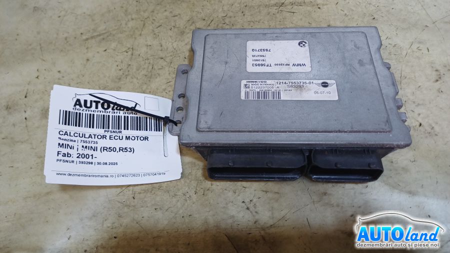 Calculator Ecu Motor MINI MINI (R50,R53) 2001-2025 Cod 7553735 