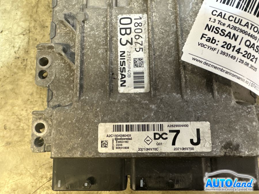 Calculator Ecu Motor NISSAN QASHQAI II (J11) 2014-2021 Cod 23710HV70C 