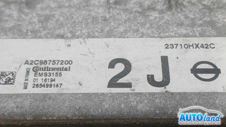 Calculator Ecu Motor NISSAN QASHQAI (J10,JJ10) 2007-2025 Cod 23710HX42C 