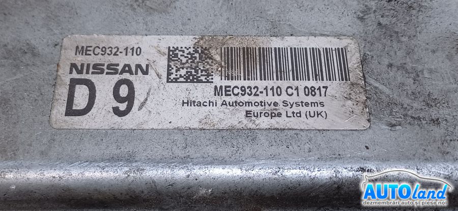 Calculator Ecu Motor NISSAN QASHQAI (J10,JJ10) 2007-2025 Cod MEC932110 