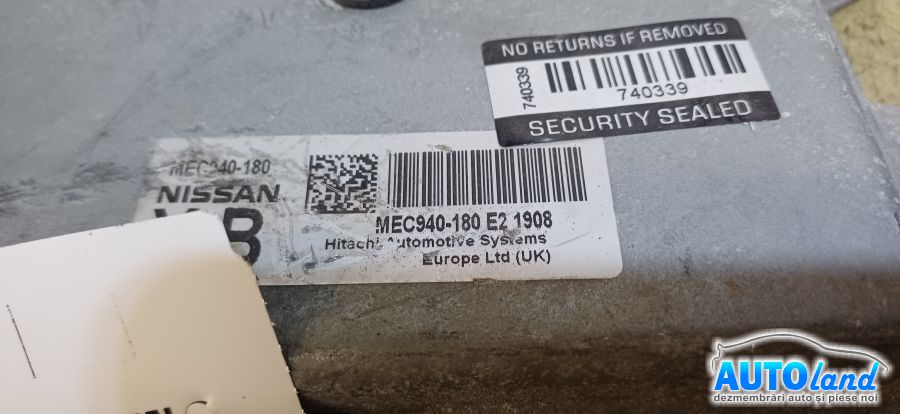 Calculator Ecu Motor NISSAN QASHQAI (J10,JJ10) 2007-2025 Cod MEC940180 