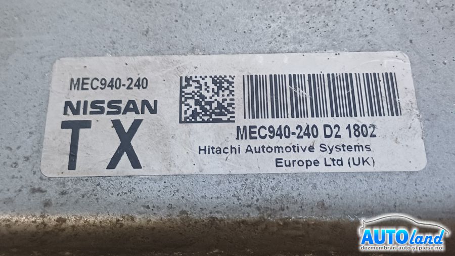 Calculator Ecu Motor NISSAN QASHQAI (J10,JJ10) 2007-2025 Cod MEC940240D2 