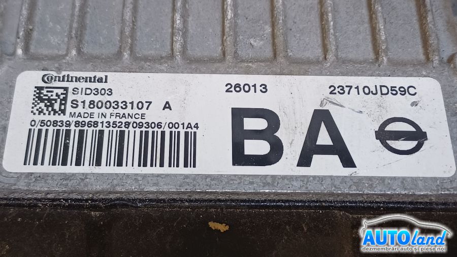 Calculator Ecu Motor NISSAN QASHQAI (J10,JJ10) 2007-2025 Cod S180033107 