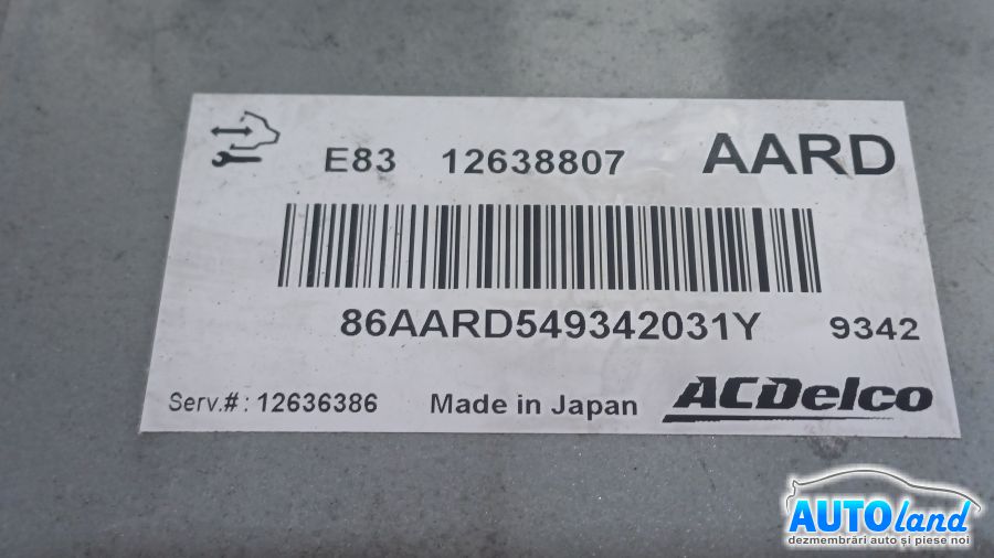 Calculator Ecu Motor OPEL ASTRA J combi 2009-2025 Cod 12638807 