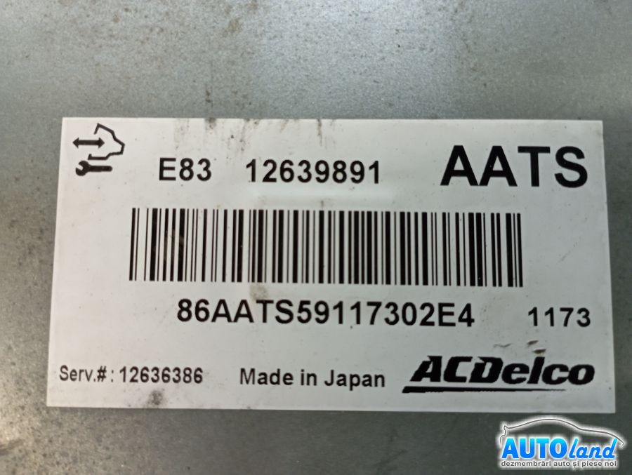Calculator Ecu Motor OPEL ASTRA J hatchback 2009-2026 Cod 12639891 