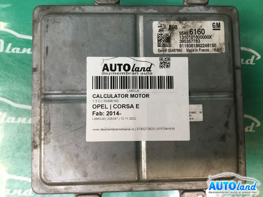 Calculator ECU Motor OPEL CORSA E 2014-2025 Cod 55496160 