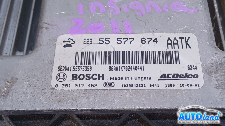 Calculator Ecu Motor OPEL INSIGNIA limuzina 2008-2025 Cod 0281017452 
