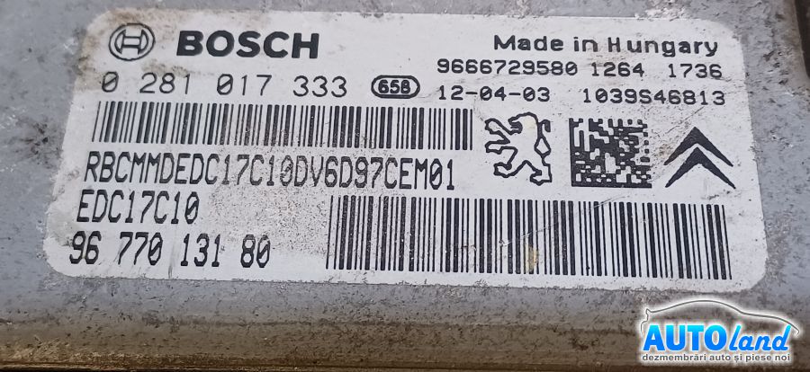 Calculator Ecu Motor PEUGEOT 208 2012-2025 Cod 8677013180 